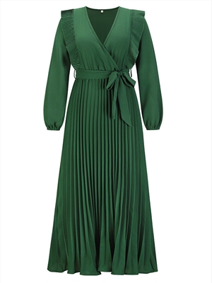 Autumn winter V-neck dress