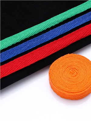 Colorful cotton herringbone woven tape