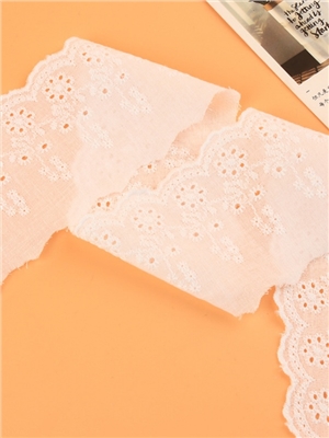 Cotton perforated lace