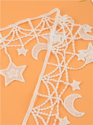 Water soluble polyester silk lace