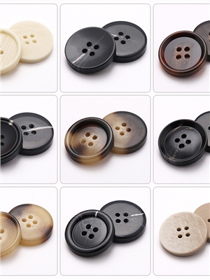Circular resin button