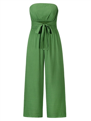 Casual fashion suit sexy backless slim one-piece pants straight pants