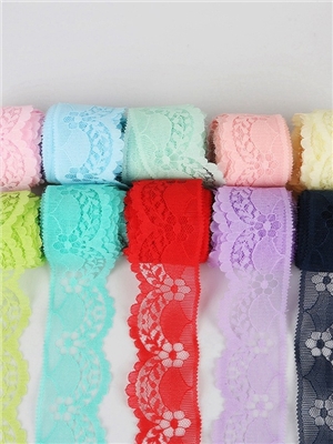 Non elastic colored lace