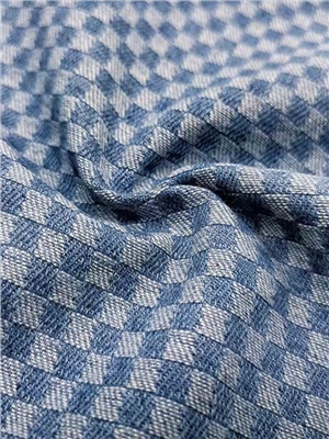Polyester-Cotton grid 10oz demin blend fabric