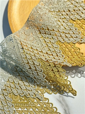 Gold and silver wire hollow lace lace