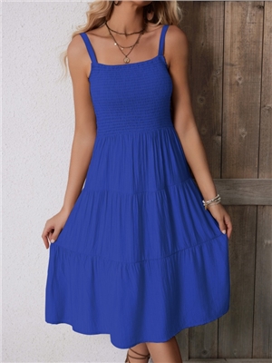 Summer new solid color sleeveless camisole dress
