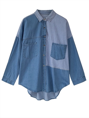 Denim shirt women long-sleeved top shirt jacket