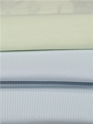 Plain cotton and brocade blended knitted fabric