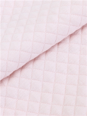 Diamond patterned jacquard air layer knitted fabric