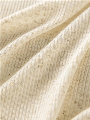 Coarse needle linen ribbed knitted fabric