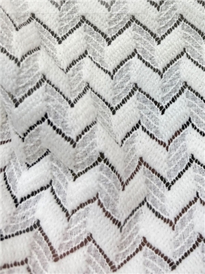 Hollow diamond wave knitted jacquard fabric