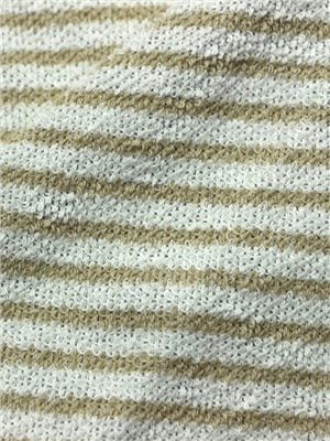 Color striped looped knitted fabric