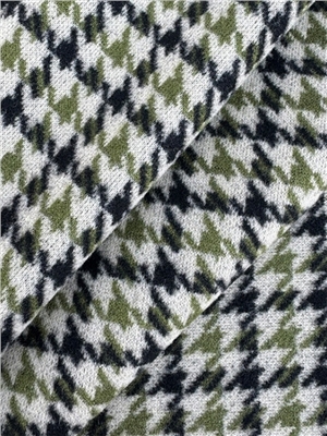 Woolen tricolor herringbone knit fabric