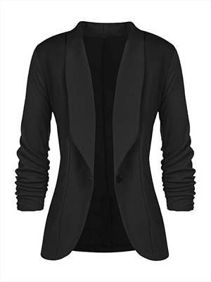 Women's Folded Sleeve Work Office Jacket Suit Small Short Suit