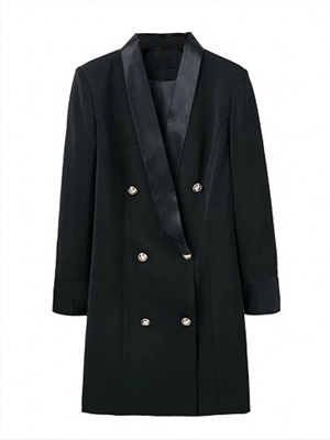 Women's Professional New Double-breasted Commuter Plus Size Long Blazer