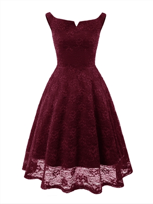 Ladies V-neck lace gown